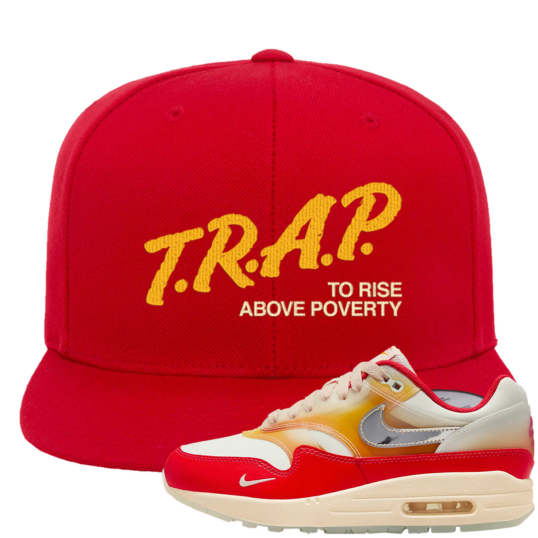 Sofvi 1s Snapback Hat | Trap To Rise Above Poverty, Red