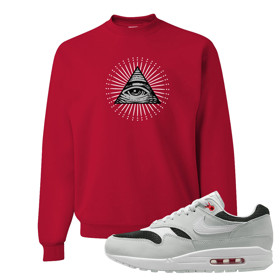 Urawa 1s Crewneck Sweatshirt | All Seeing Eye, Red
