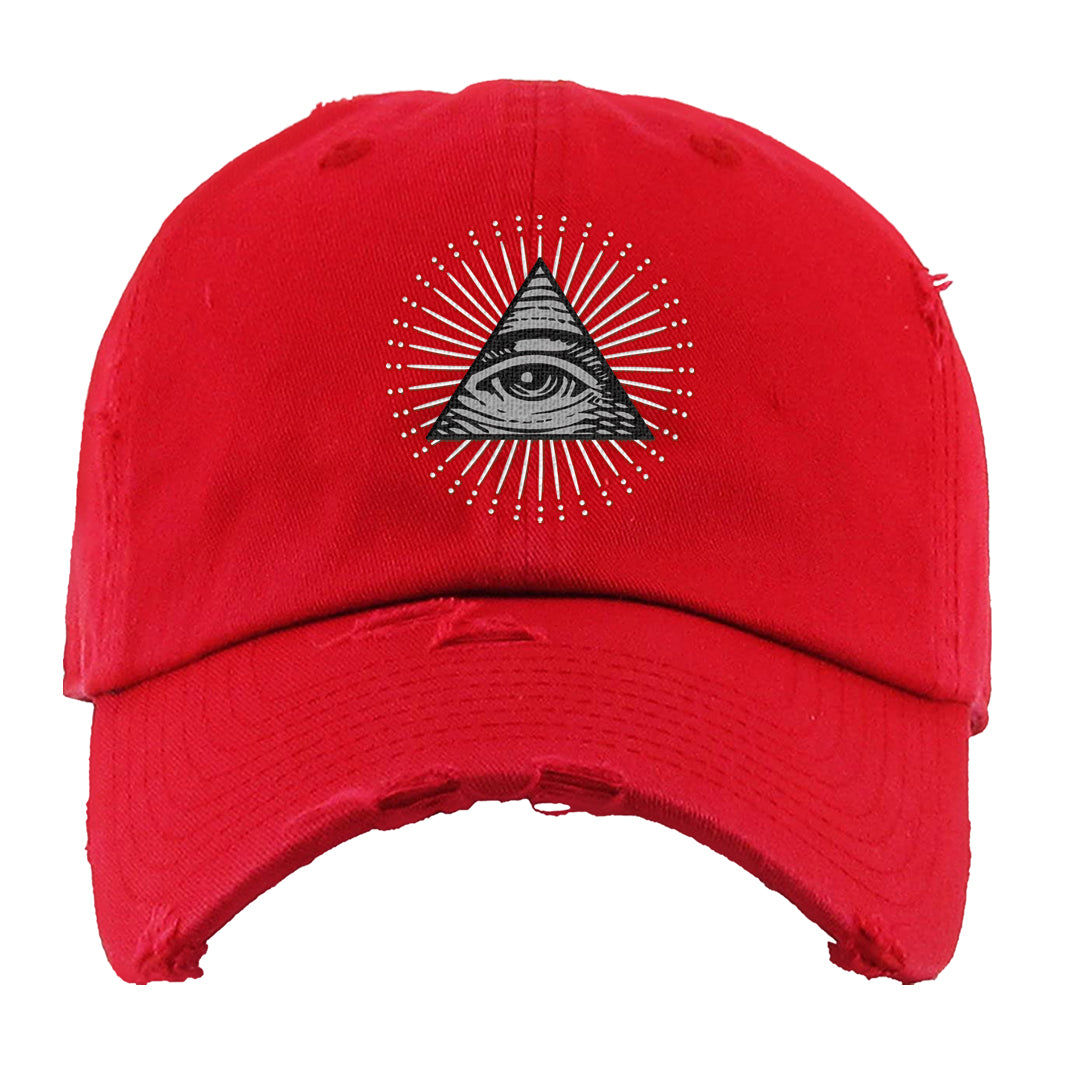 Urawa 1s Distressed Dad Hat | All Seeing Eye, Red