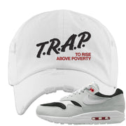 Urawa 1s Distressed Dad Hat | Trap To Rise Above Poverty, White