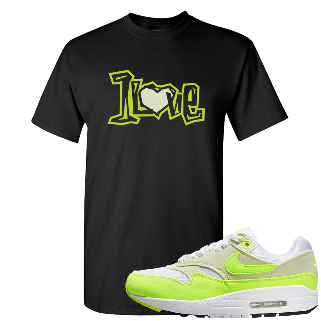 Volt Suede 1s T Shirt | 1 Love, Black