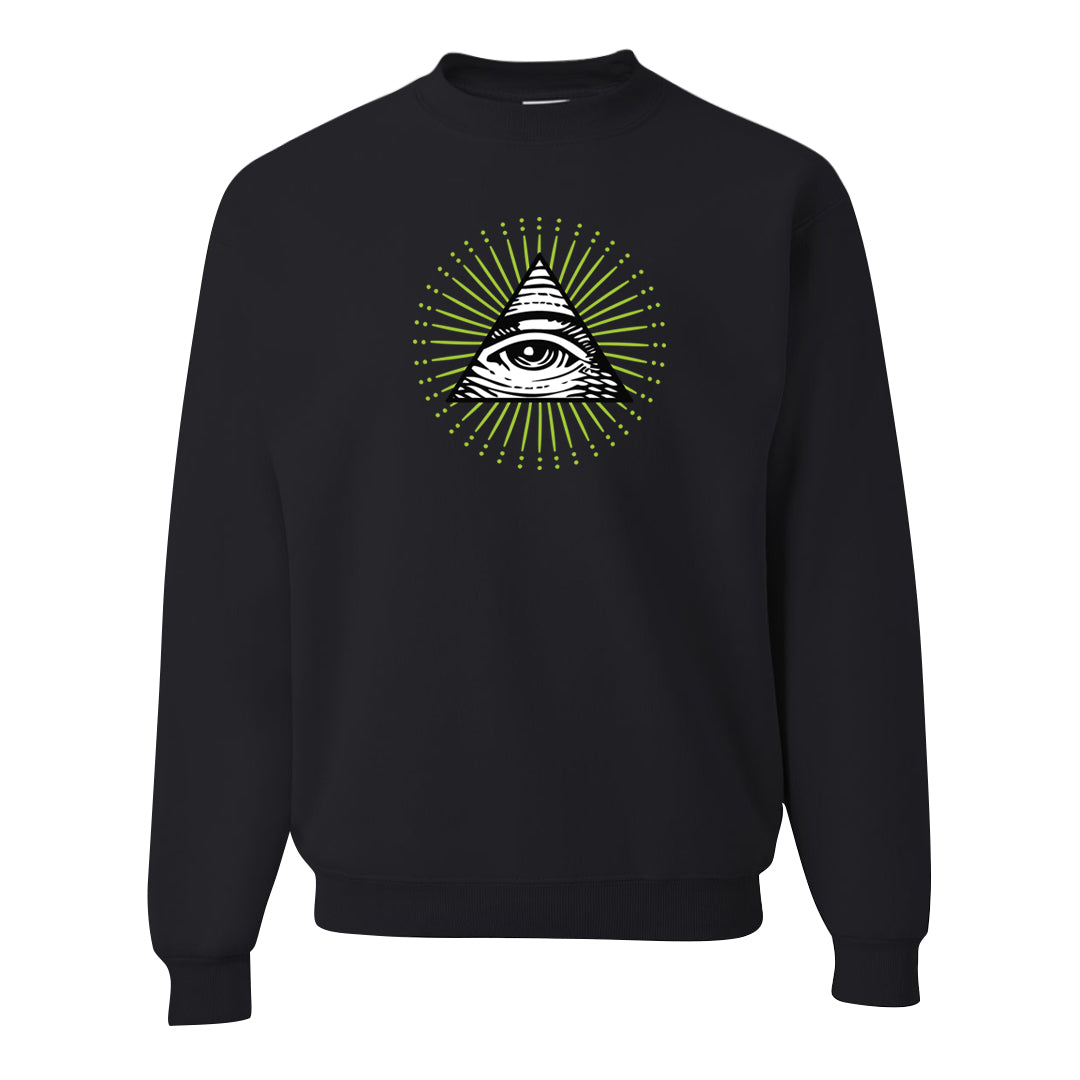 Volt Suede 1s Crewneck Sweatshirt | All Seeing Eye, Black