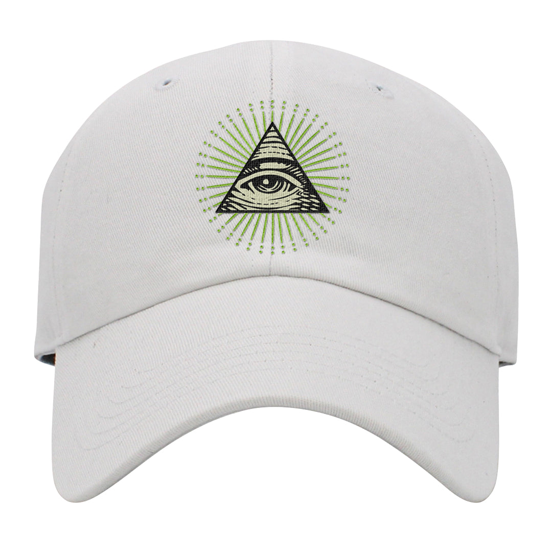 Volt Suede 1s Dad Hat | All Seeing Eye, White