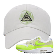 Volt Suede 1s Dad Hat | All Seeing Eye, White