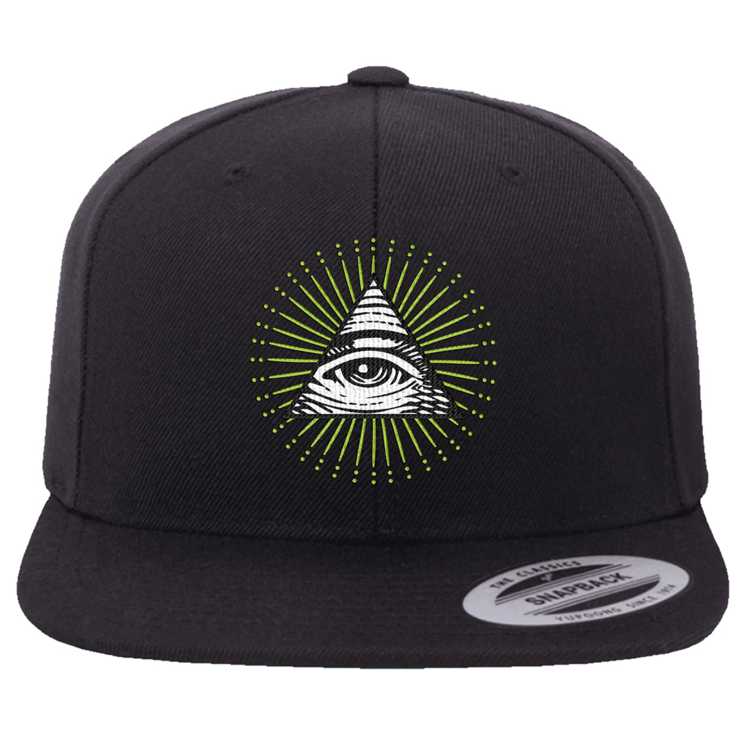 Volt Suede 1s Snapback Hat | All Seeing Eye, Black