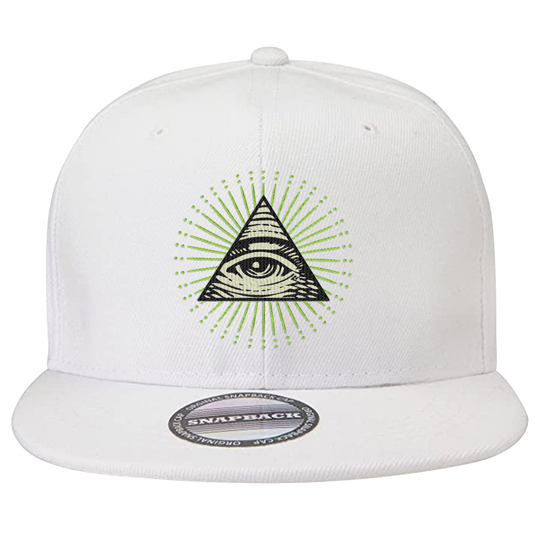 Volt Suede 1s Snapback Hat | All Seeing Eye, White