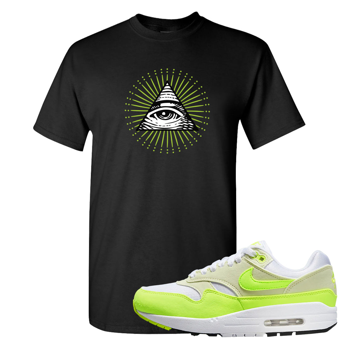 Volt Suede 1s T Shirt | All Seeing Eye, Black