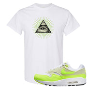 Volt Suede 1s T Shirt | All Seeing Eye, White