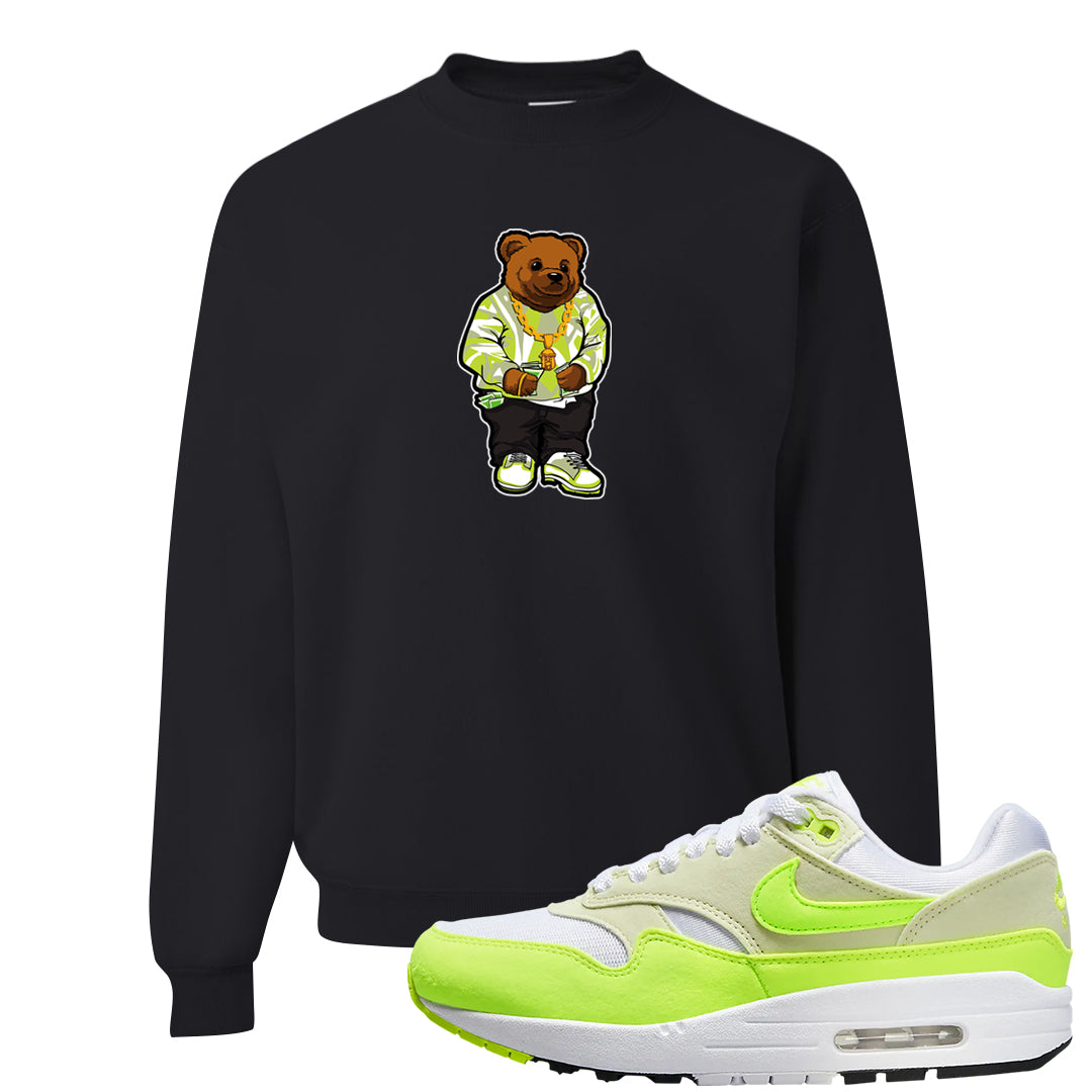 Volt Suede 1s Crewneck Sweatshirt | Sweater Bear, Black