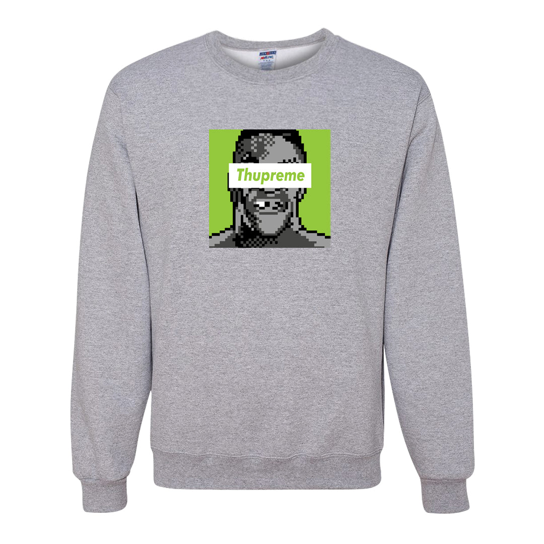 Volt Suede 1s Crewneck Sweatshirt | Thupreme, Ash