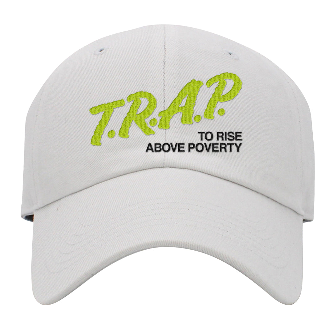 Volt Suede 1s Dad Hat | Trap To Rise Above Poverty, White