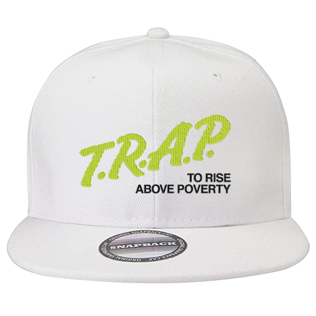 Volt Suede 1s Snapback Hat | Trap To Rise Above Poverty, White