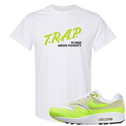Volt Suede 1s T Shirt | Trap To Rise Above Poverty, White