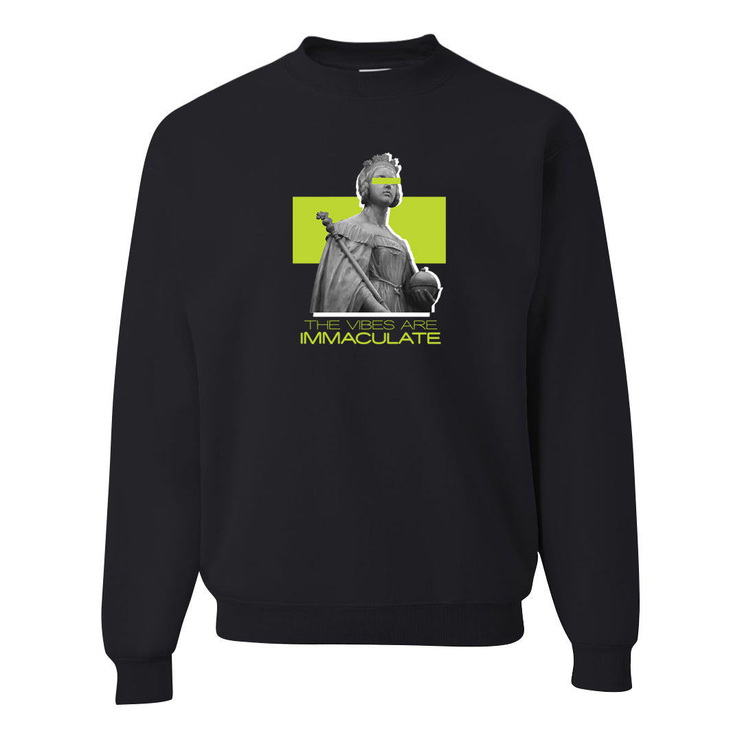 Volt Suede 1s Crewneck Sweatshirt | The Vibes Are Immaculate, Black