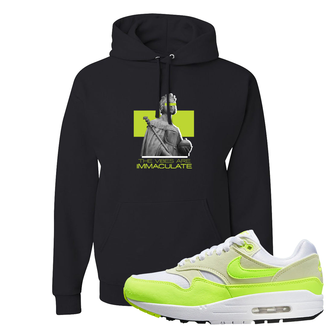 Volt Suede 1s Hoodie | The Vibes Are Immaculate, Black