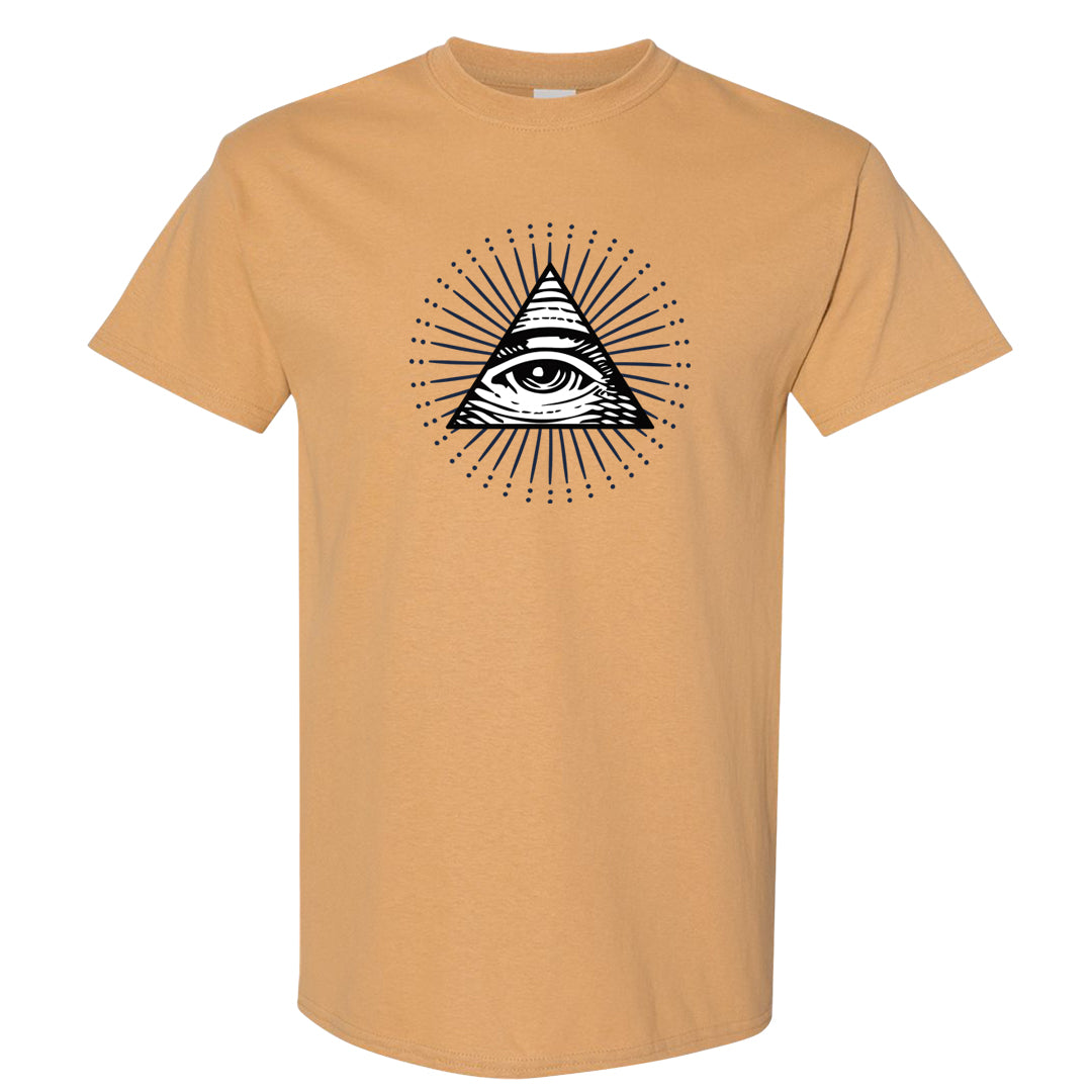 Midnight Navy 90s T Shirt | All Seeing Eye, Old Gold