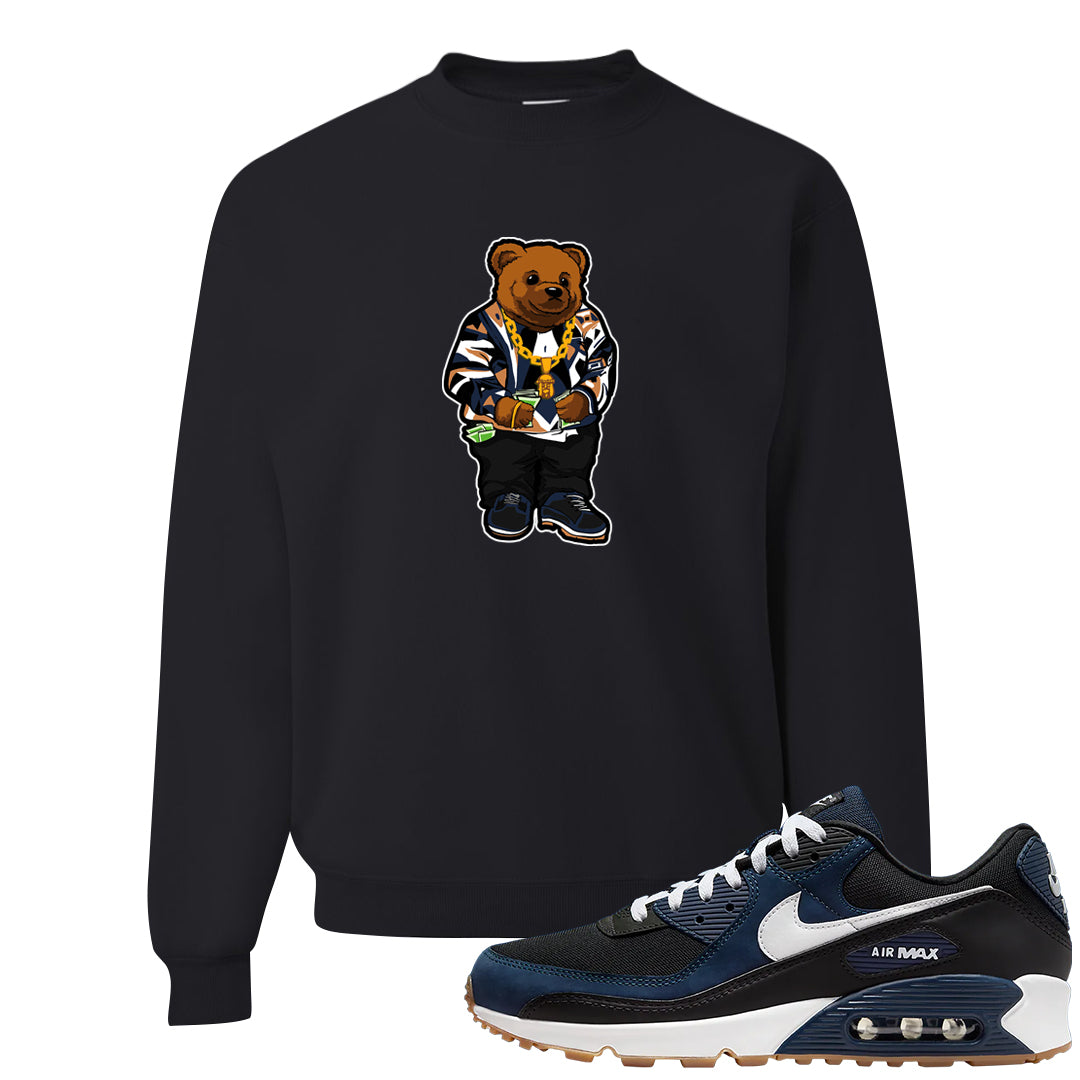 Midnight Navy 90s Crewneck Sweatshirt | Sweater Bear, Black