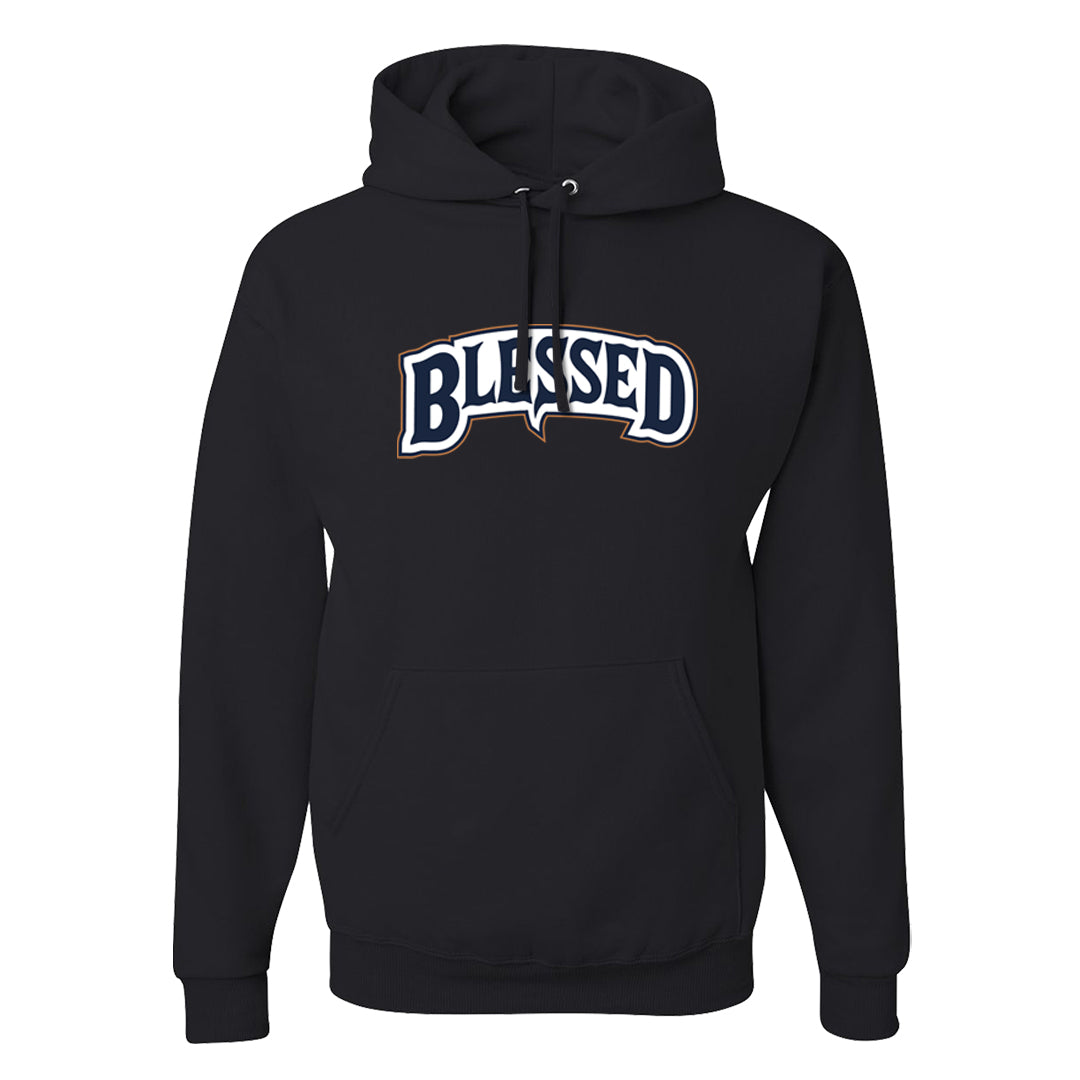 Midnight Navy 90s Hoodie | Blessed Arch, Black