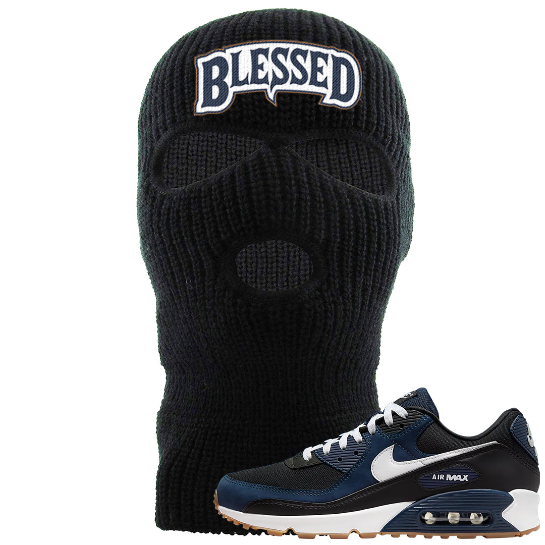 Midnight Navy 90s Ski Mask | Blessed Arch, Black