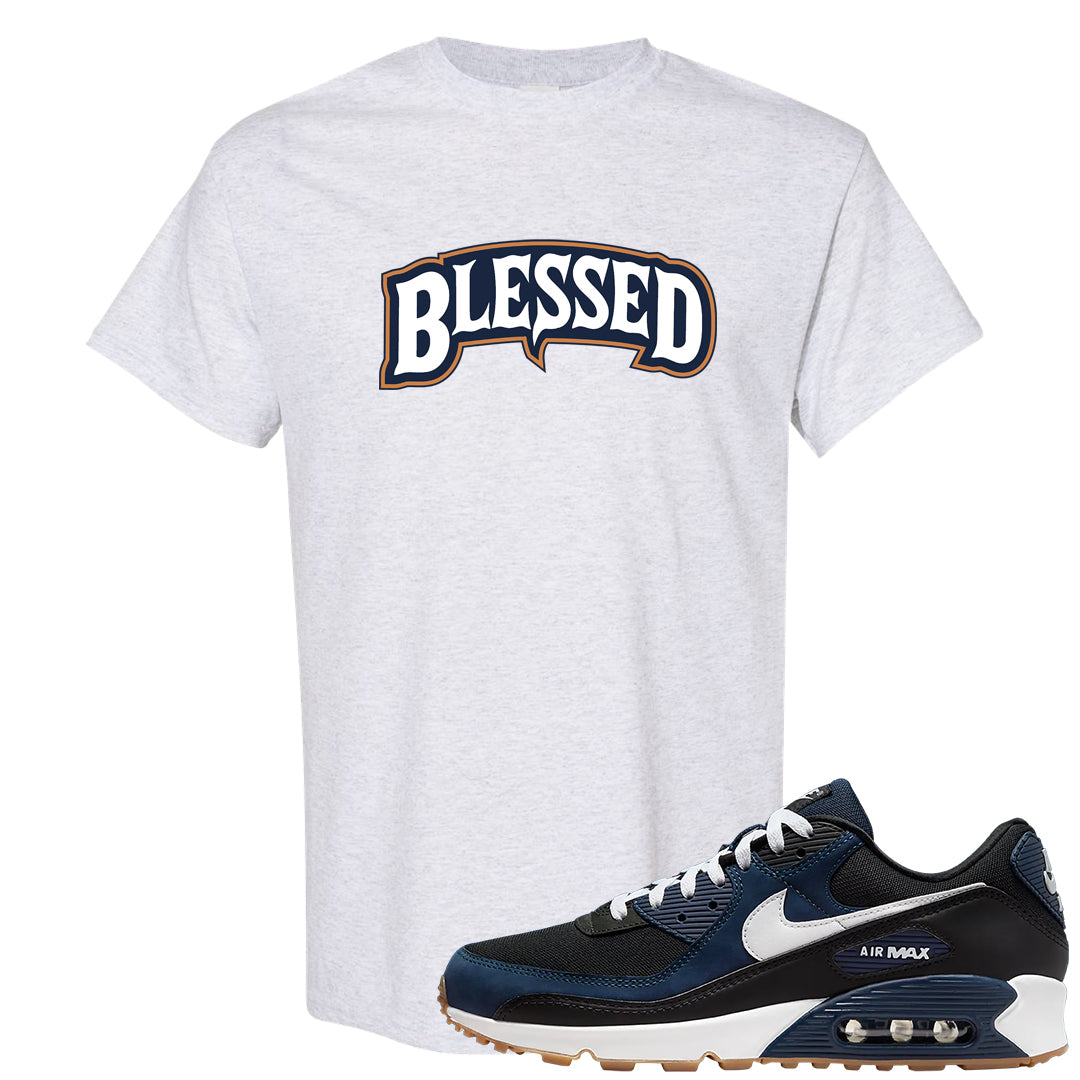Midnight Navy 90s T Shirt | Blessed Arch, Ash