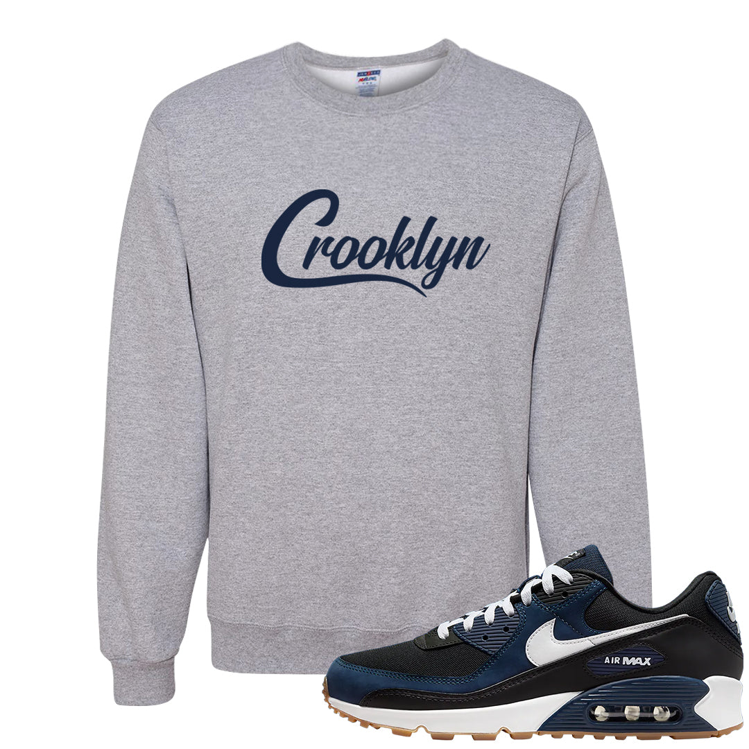 Midnight Navy 90s Crewneck Sweatshirt | Crooklyn, Ash