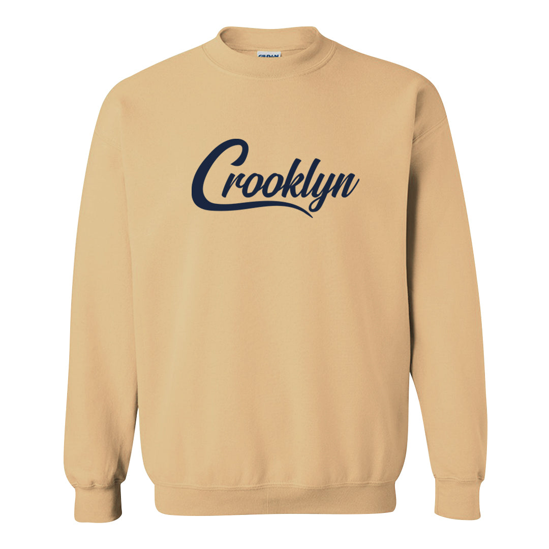 Midnight Navy 90s Crewneck Sweatshirt | Crooklyn, Old Gold