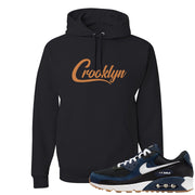 Midnight Navy 90s Hoodie | Crooklyn, Black