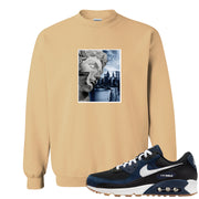 Midnight Navy 90s Crewneck Sweatshirt | Miguel, Old Gold