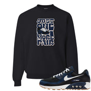 Midnight Navy 90s Crewneck Sweatshirt | One More Pair Max, Black