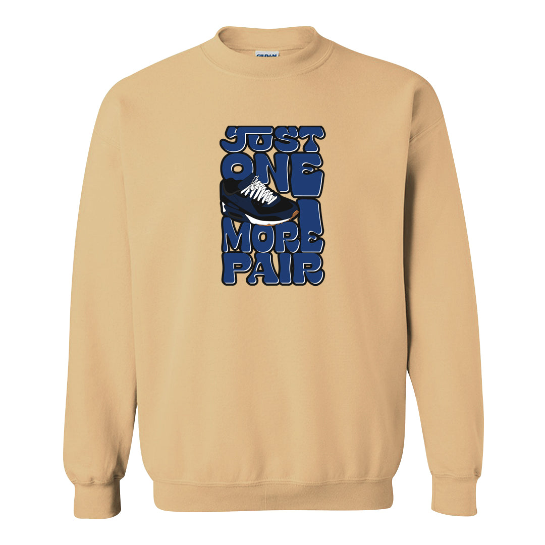 Midnight Navy 90s Crewneck Sweatshirt | One More Pair Max, Old Gold