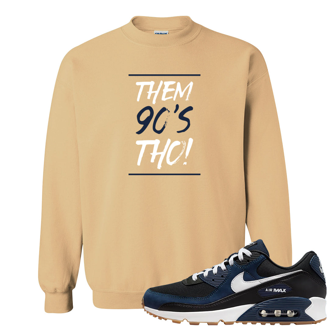 Midnight Navy 90s Crewneck Sweatshirt | Them 90's Tho, Old Gold