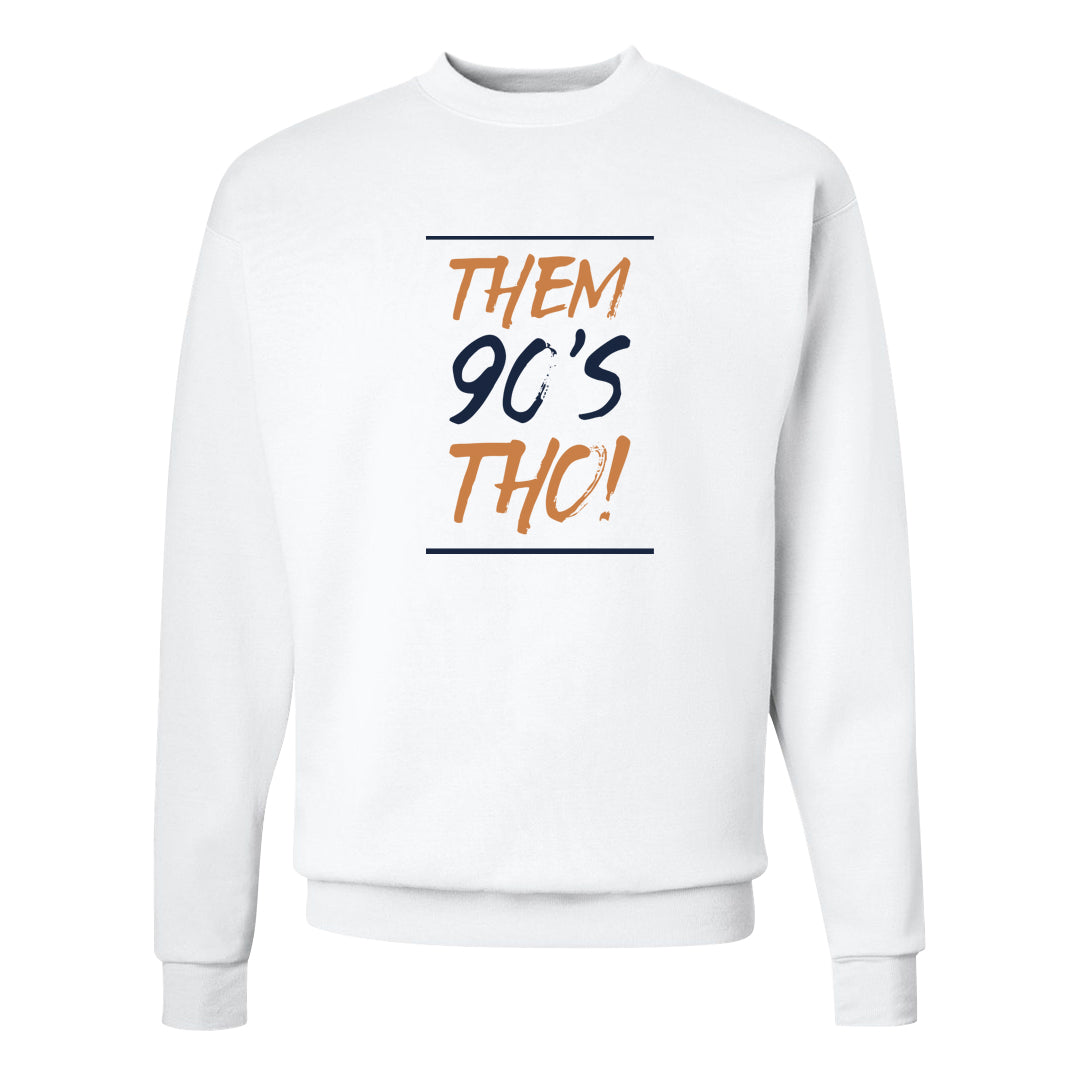 Midnight Navy 90s Crewneck Sweatshirt | Them 90's Tho, White