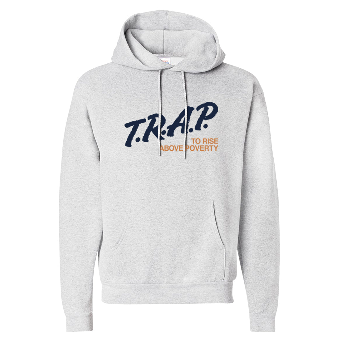 Midnight Navy 90s Hoodie | Trap To Rise Above Poverty, Ash