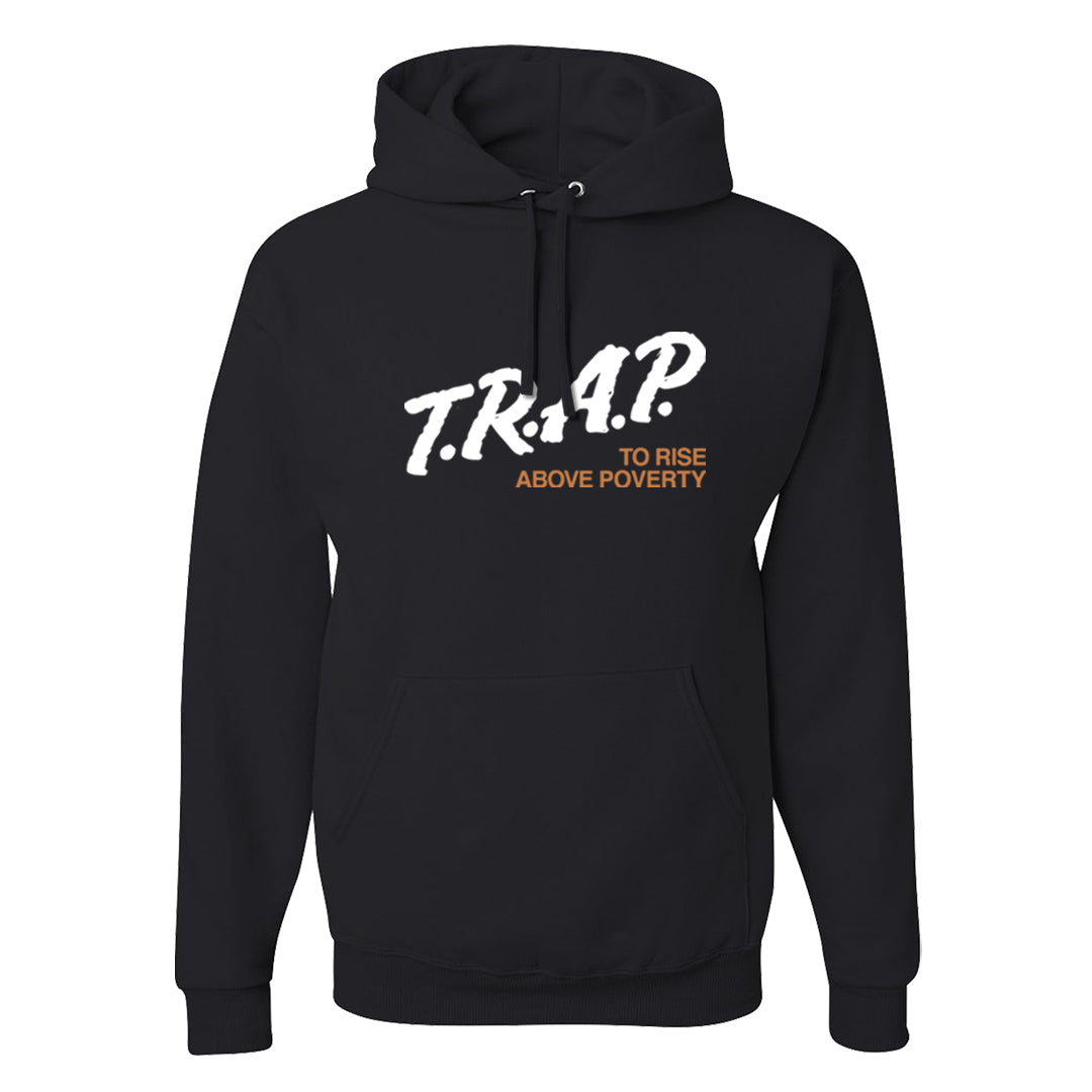 Midnight Navy 90s Hoodie | Trap To Rise Above Poverty, Black