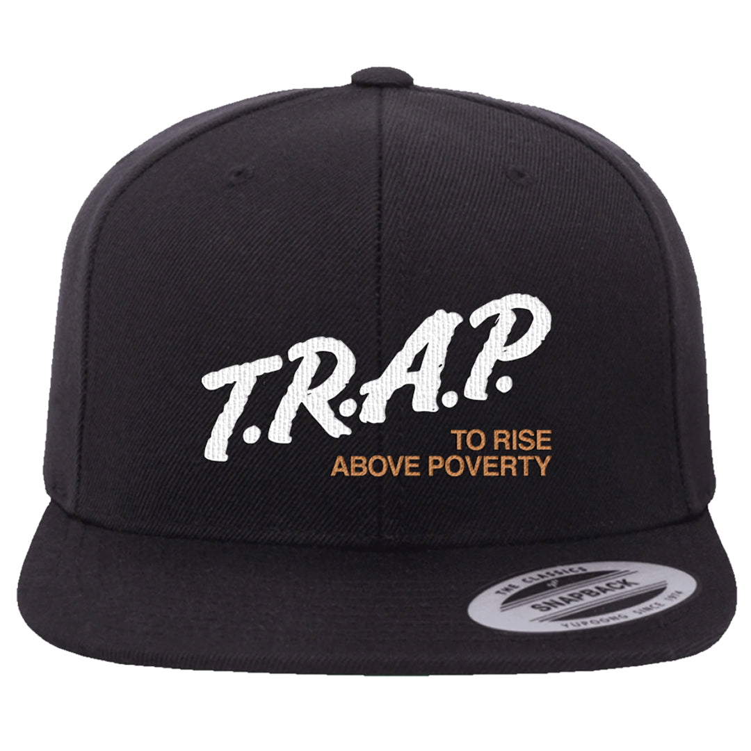Midnight Navy 90s Snapback Hat | Trap To Rise Above Poverty, Black