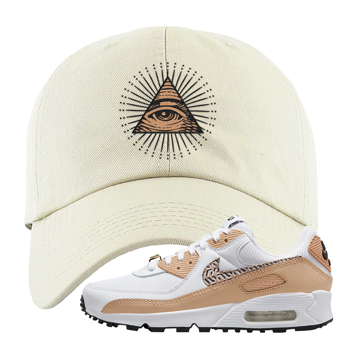 United In Victory 90s Dad Hat | All Seeing Eye, White