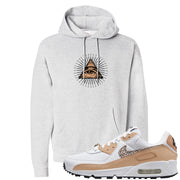 United In Victory 90s Hoodie | All Seeing Eye, Ash