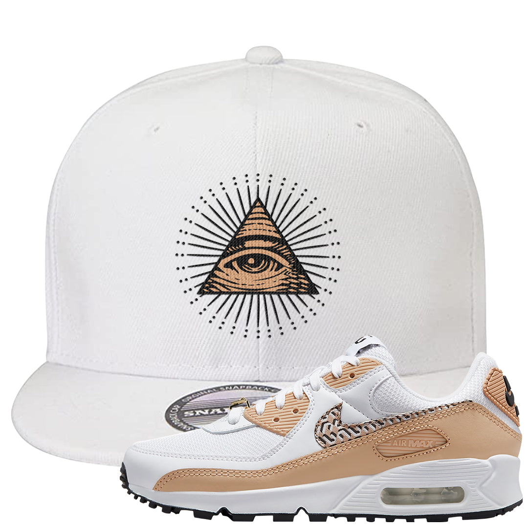 United In Victory 90s Snapback Hat | All Seeing Eye, White