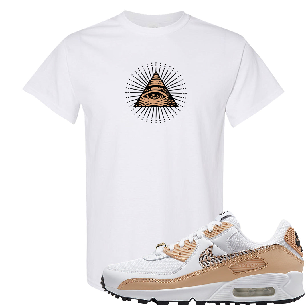 United In Victory 90s T Shirt | All Seeing Eye, White