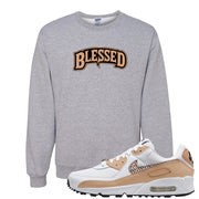 United In Victory 90s Crewneck Sweatshirt | Blessed Arch, Ash