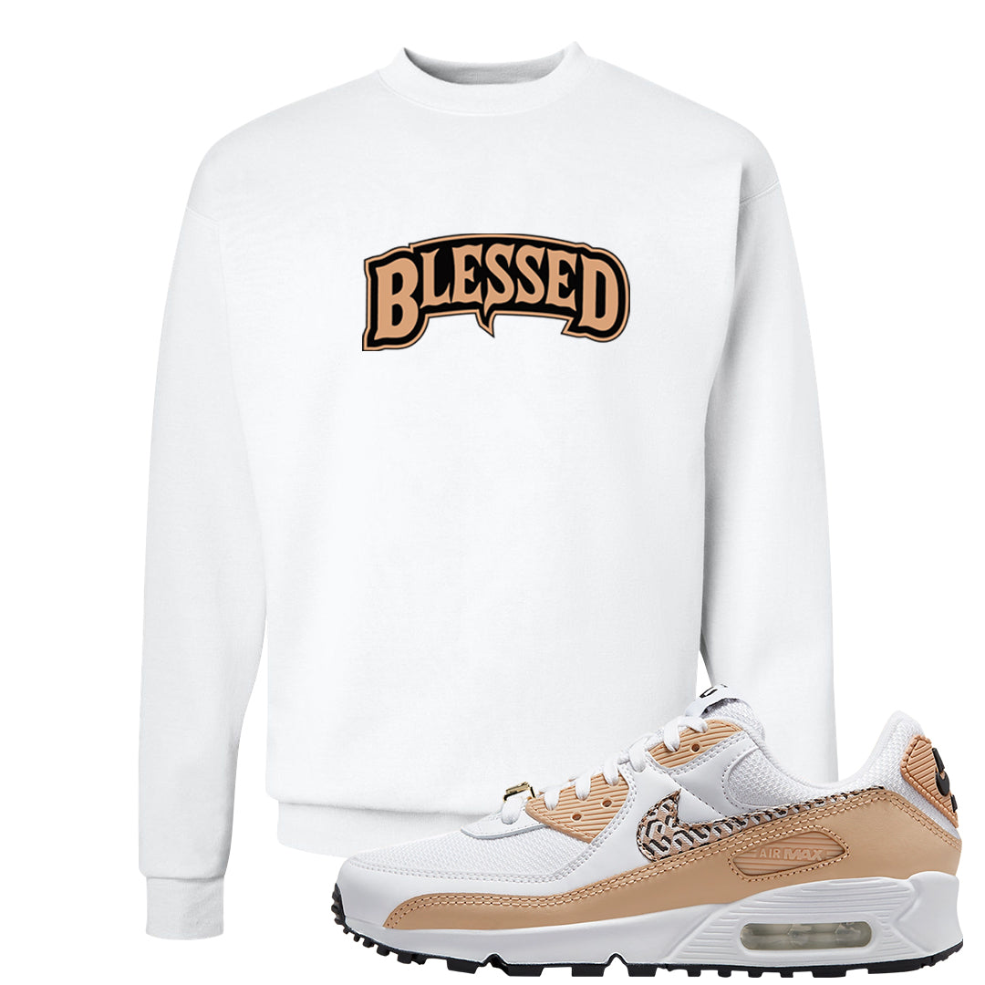 United In Victory 90s Crewneck Sweatshirt | Blessed Arch, White