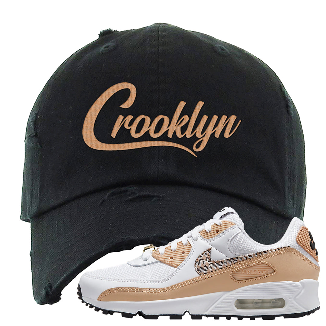 United In Victory 90s Distressed Dad Hat | Crooklyn, Black