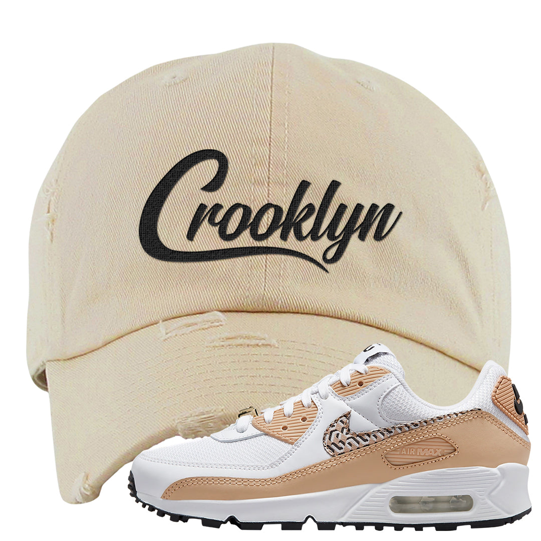 United In Victory 90s Distressed Dad Hat | Crooklyn, Ivory