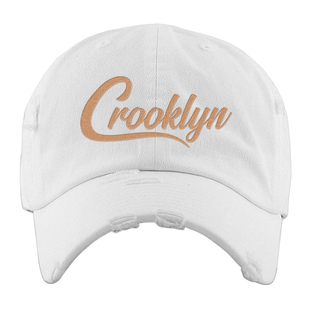 United In Victory 90s Distressed Dad Hat | Crooklyn, White
