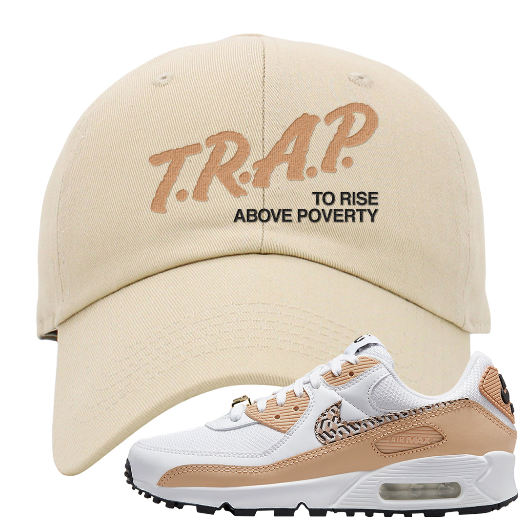 United In Victory 90s Dad Hat | Trap To Rise Above Poverty, Ivory