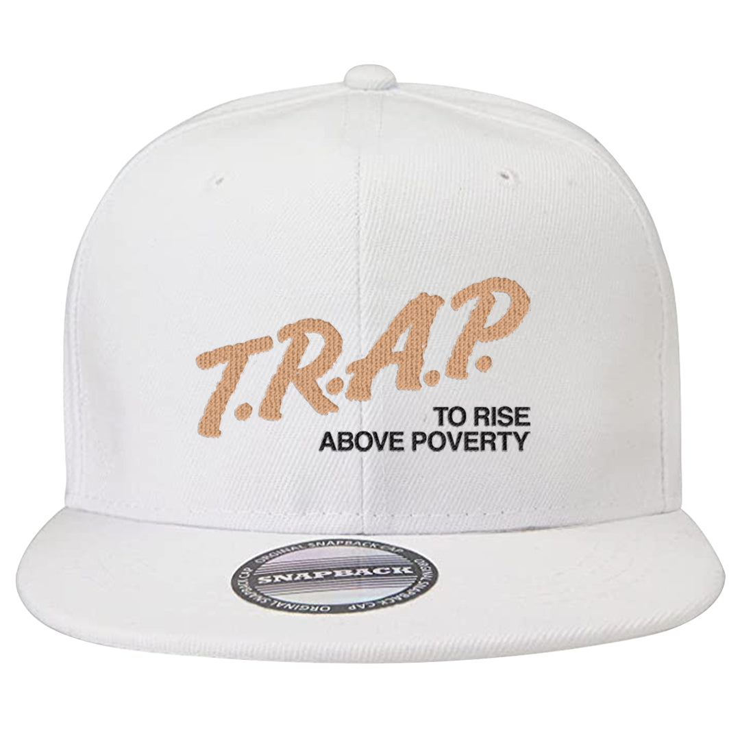 United In Victory 90s Snapback Hat | Trap To Rise Above Poverty, White
