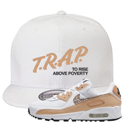 United In Victory 90s Snapback Hat | Trap To Rise Above Poverty, White