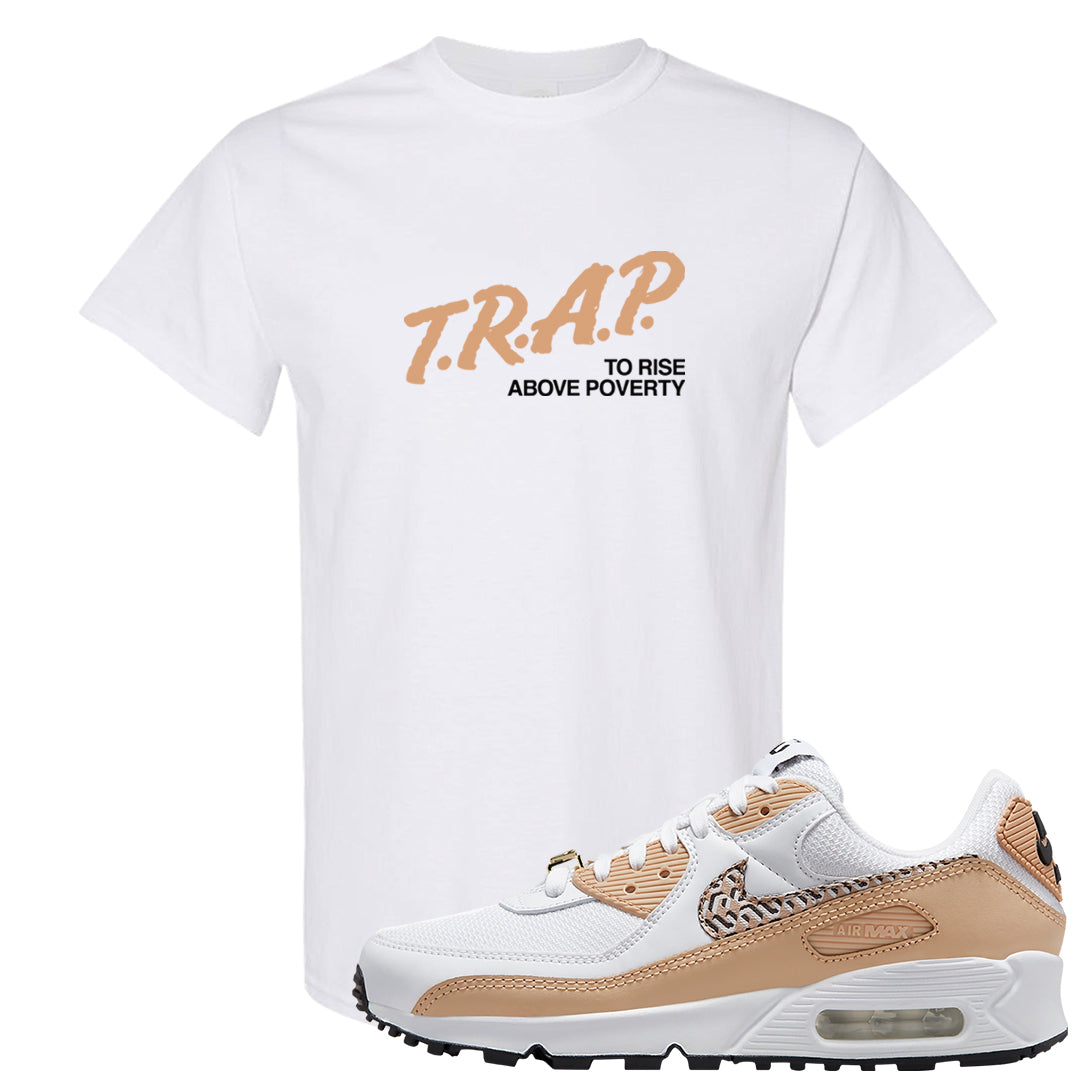 United In Victory 90s T Shirt | Trap To Rise Above Poverty, White