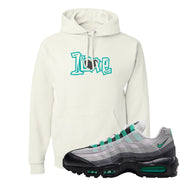 Stadium Green 95s Hoodie | 1 Love, White