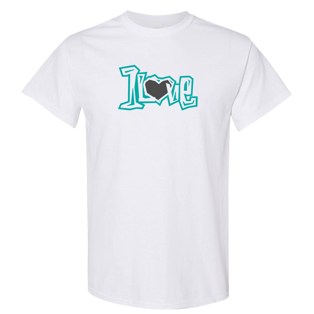 Stadium Green 95s T Shirt | 1 Love, White